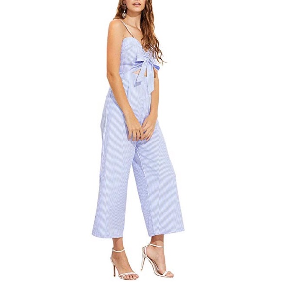 Light Blue Wideleg Jumpsuit